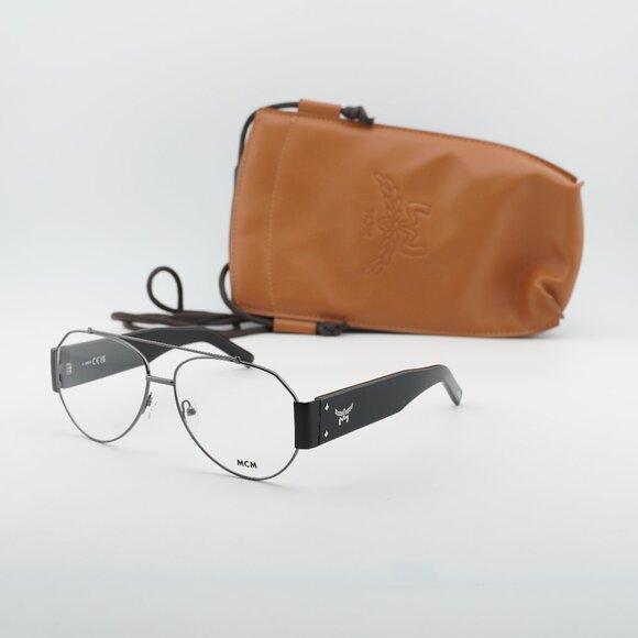 MCM MW5001 008 Aviator Eyeglasses - Shiny Gunmetal 58mm